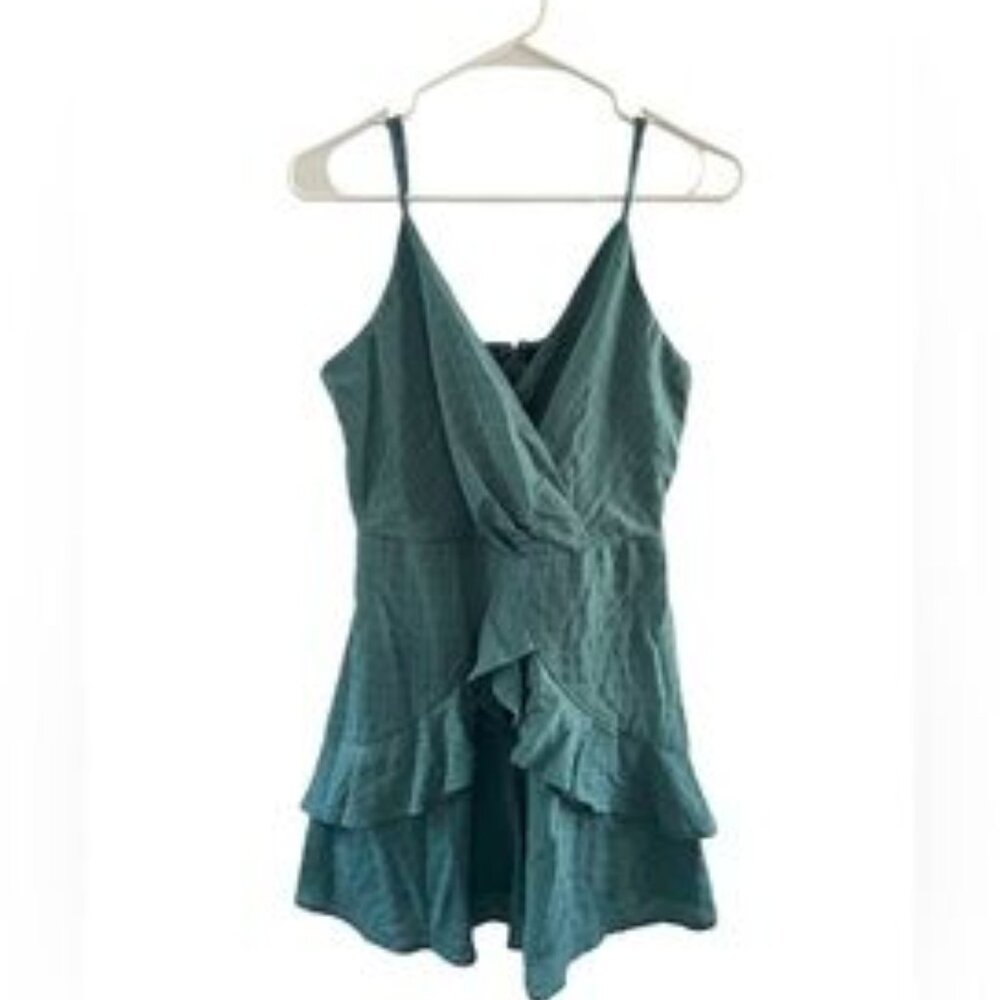 Ruffle Tank Top Teal Size XL❤
